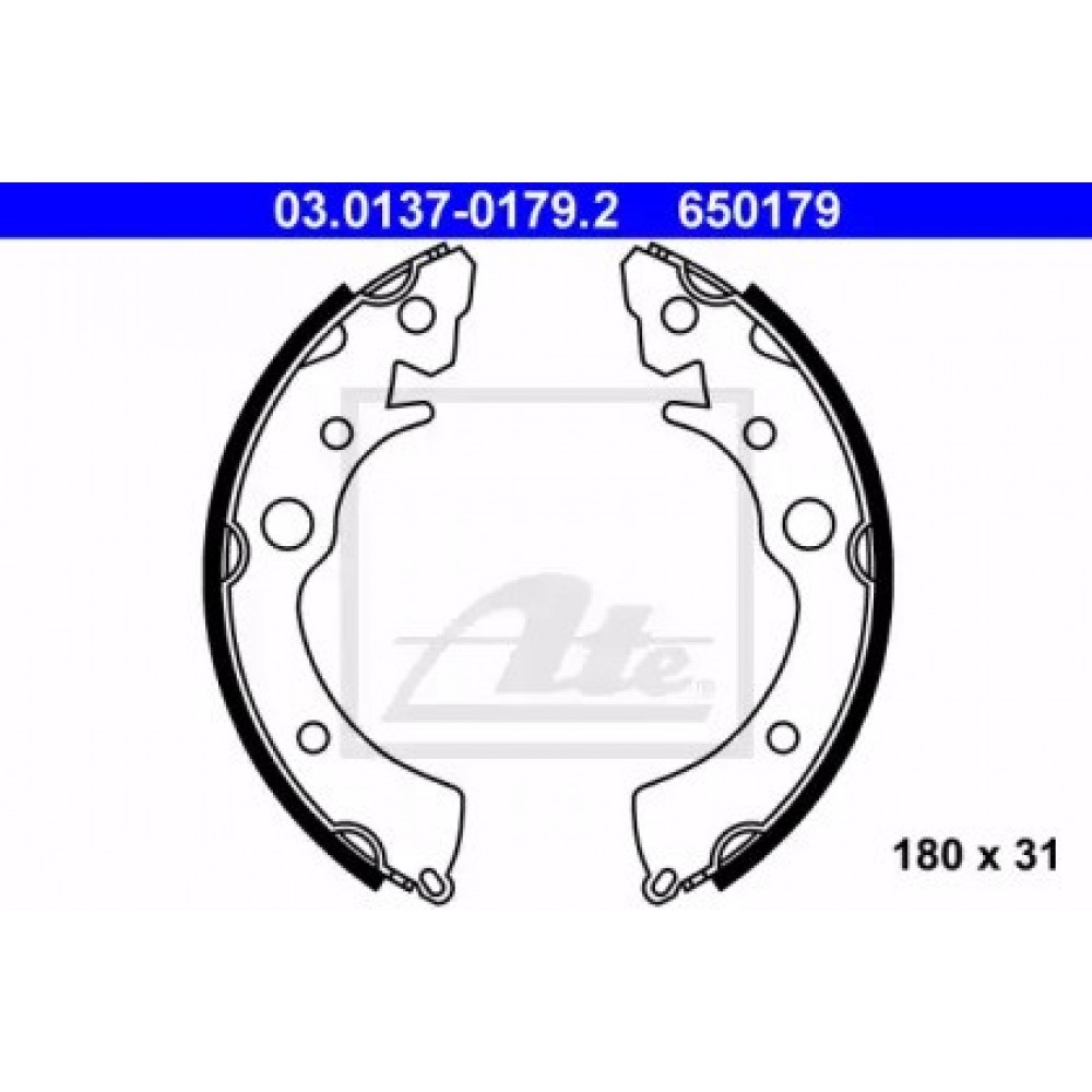 Stabdžių trinkelių komplektas (180x31mm) Rover 200 84-89