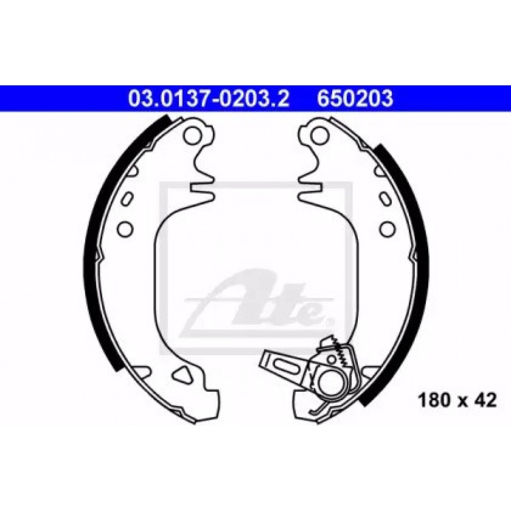 Stabdžių trinkelių komplektas (180x42mm) Peugeot 309 85-89 Renault 5 85-87