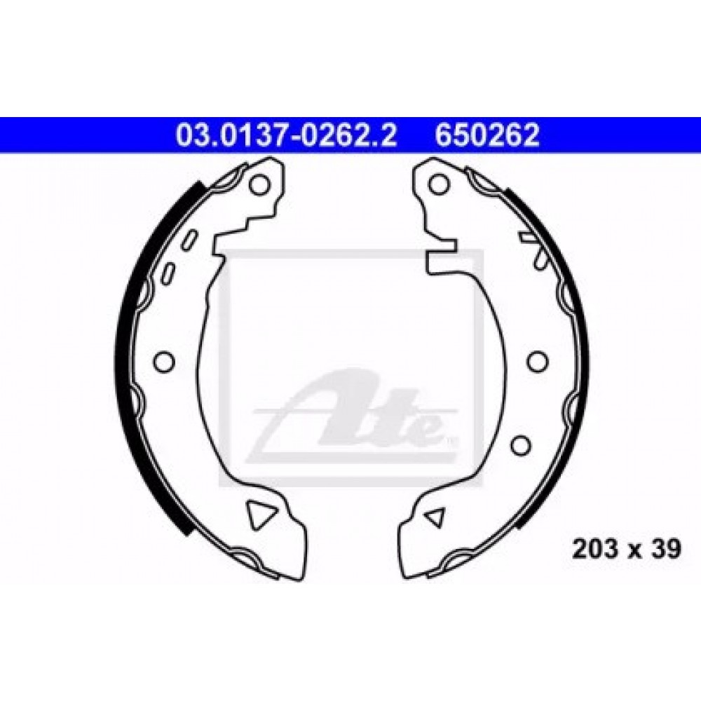 Stabdžių trinkelių komplektas (203x39mm) Alfa Romeo 145, 146 97-01 Fiat Bravo 95-98, Marea 96-99