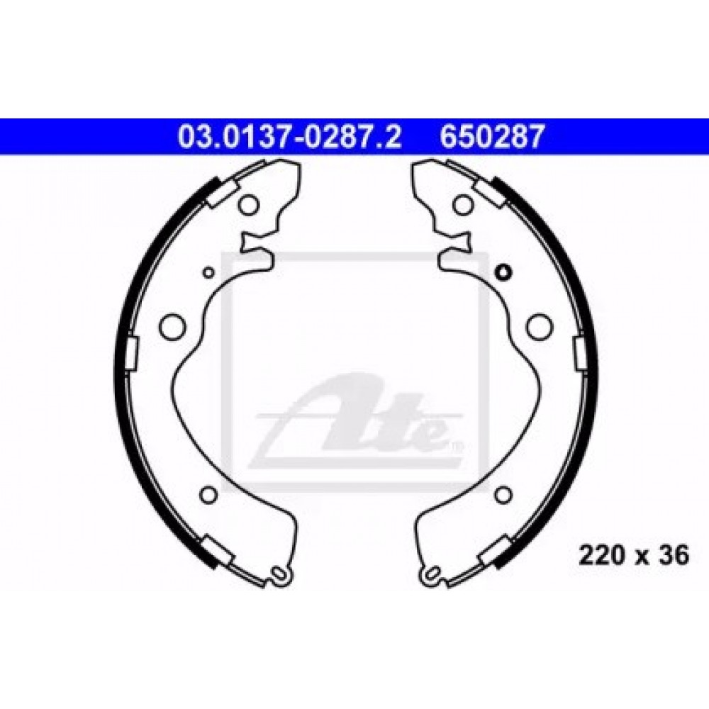 Stabdžių trinkelių komplektas (220x36mm) Honda CRV 2.0 97- ,HR-V 99-