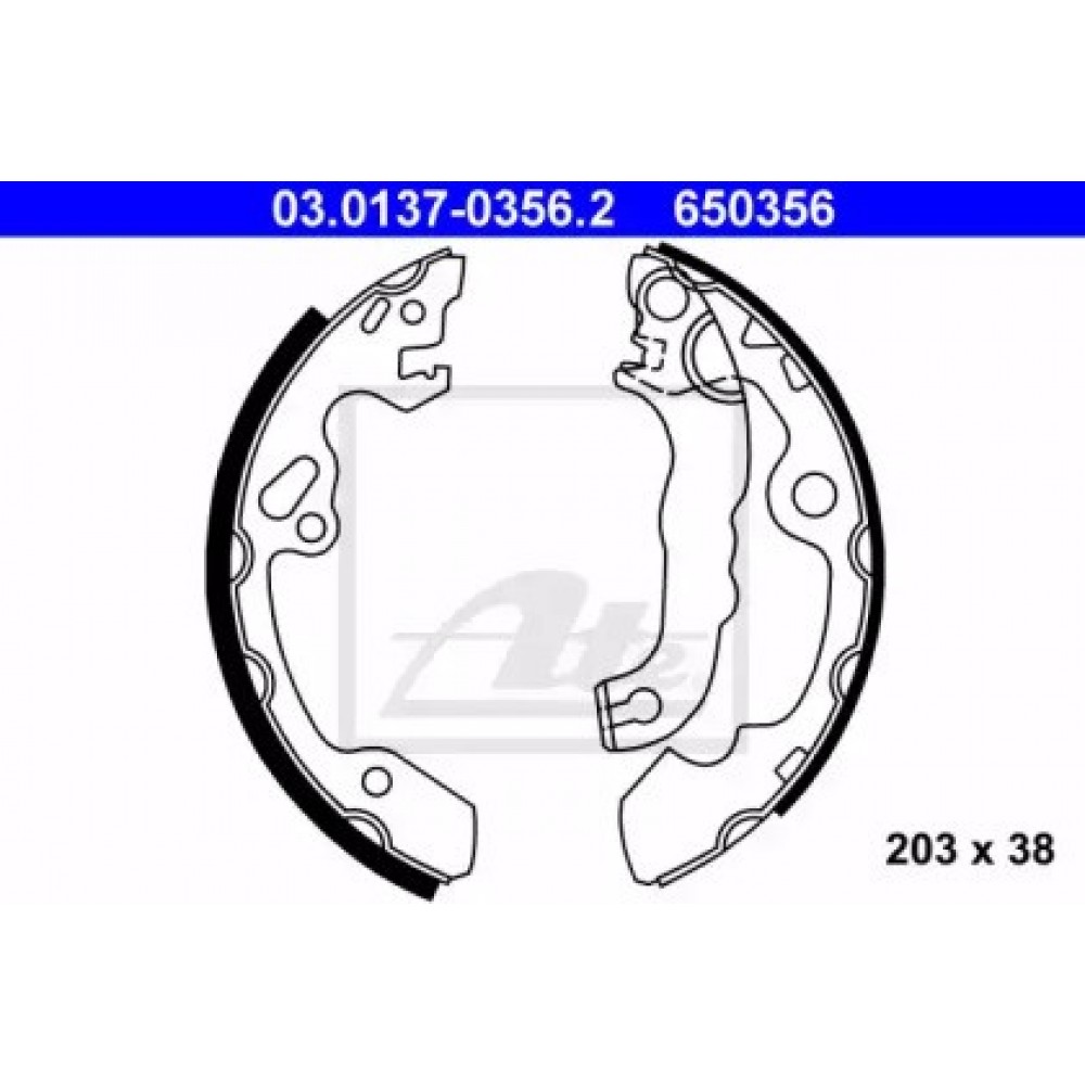 Stabdžių trinkelių komplektas (203x38) Ford Focus 1.4-1.8 98-04