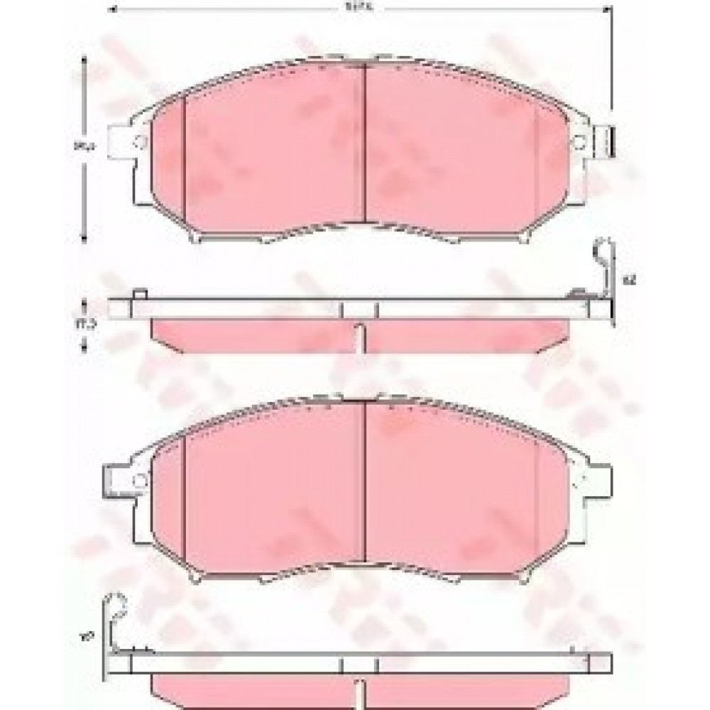 STABDŽIŲ TRINKELIŲ KOMPLEKTAS NISSAN NAVARA/PATHFINDER/QASHQAI 1,5-4,0 4WD 05-