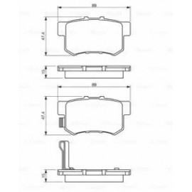 STABDŽIŲ TRINKELIŲ KOMPLEKTAS HONDA GALINĖ AŠIS ACCORD