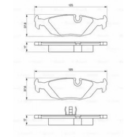 STABDŽIŲ TRINKELIŲ KOMPLEKTAS BMW GALINĖ AŠIS E28 81-87