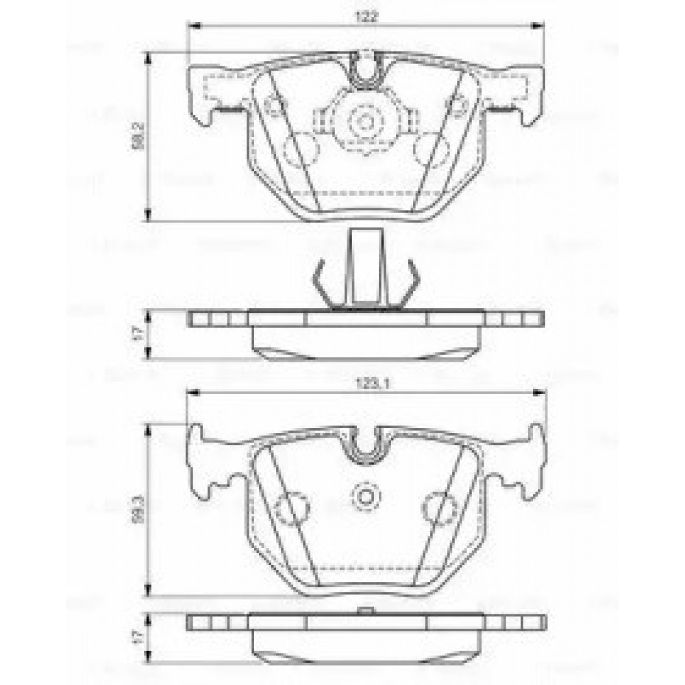 STABDŽIŲ TRINKELIŲ KOMPLEKTAS BMW GALINĖ AŠIS E65 01-