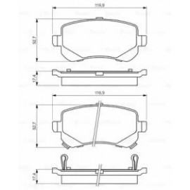 STABDŽIŲ TRINKELIŲ KOMPLEKTAS CHRYSLER GALINĖ AŠIS VOYAGER 08-/DODGE