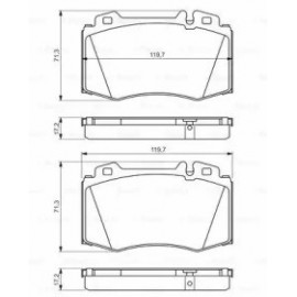 STABDŽIŲ TRINKELIŲ KOMPLEKTAS DB PRIEKINĖ AŠIS W203/W211/W220/R230 1,8-5,5 99-08