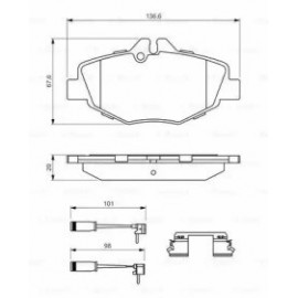 STABDŽIŲ TRINKELIŲ KOMPLEKTAS MB W211 02- PRIEKIS
