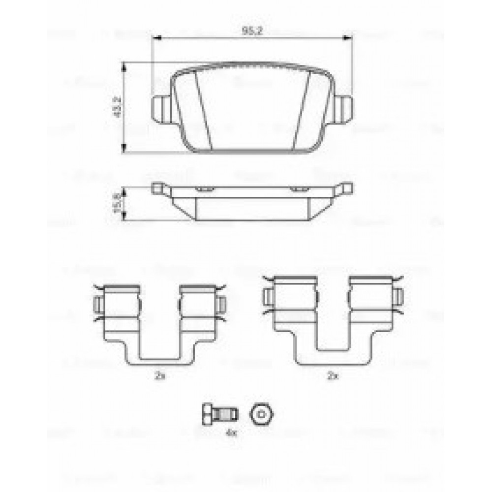 STABDŽIŲ TRINKELIŲ KOMPLEKTAS FORD GALINĖ AŠIS MONDEO 07-