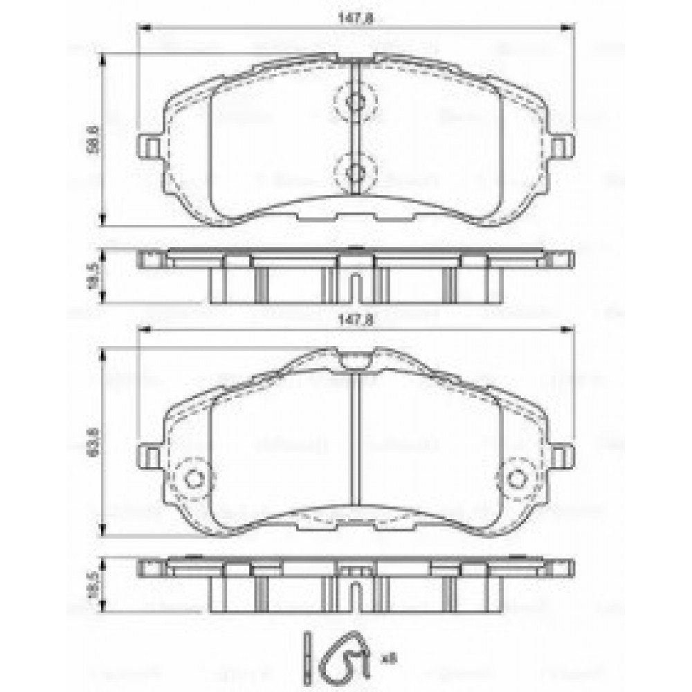 STABDŽIŲ TRINKELIŲ KOMPLEKTAS PEUGEOT PRIEKINĖ AŠIS 308 1,2-2,0 13-