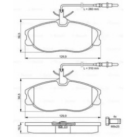 STABDŽIŲ TRINKELIŲ KOMPLEKTAS PEUGEOT PRIEKINĖ AŠIS 406/607 95-04