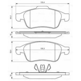 STABDŽIŲ TRINKELIŲ KOMPLEKTAS RENAULT PRIEKINĖ AŠIS MEGANE 08- 1,5-1,9B/DCI