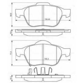 STABDŽIŲ TRINKELIŲ KOMPLEKTAS TOYOTA PRIEKINĖ AŠIS AVENSIS 00-03