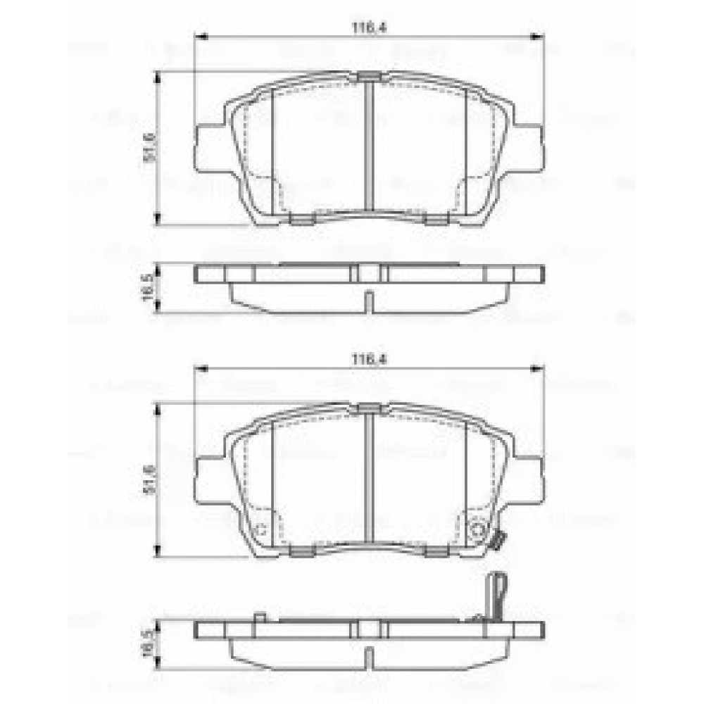 STABDŽIŲ TRINKELIŲ KOMPLEKTAS TOYOTA PRIEKINĖ AŠIS CELICA/COROLLA/IUS/YARIS 1,0-1,6 99-09