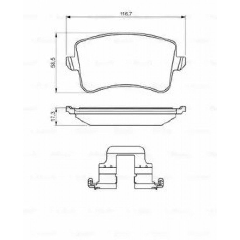 STABDŽIŲ TRINKELIŲ KOMPLEKTAS VW GALINĖ AŠIS A4/A5/Q5 07-  AKCESORIAMI