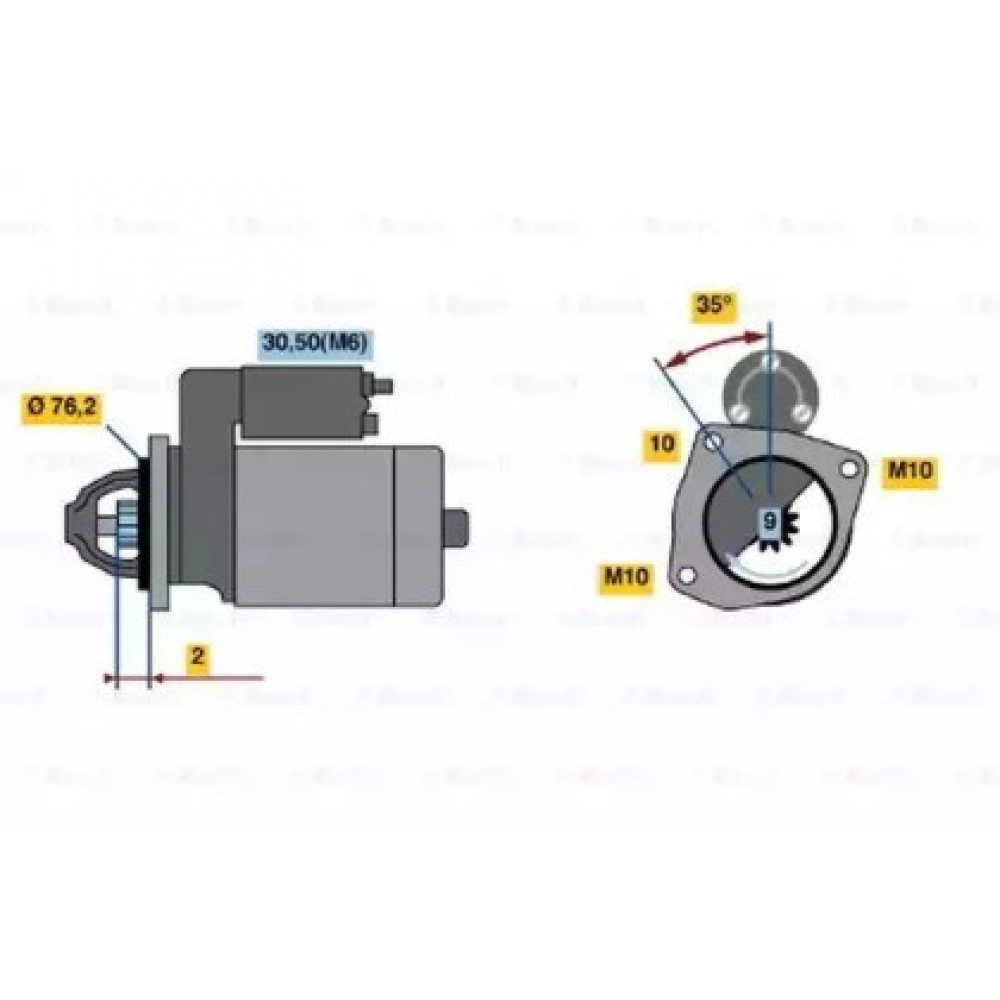 STARTERIS VOLVO C30, C70 II, S40 II, S60 I, S80 I, S80 II, V50, V60, V70 II, V70 III, XC60, XC70 CROSS COUNTRY, XC70 II, XC90 I