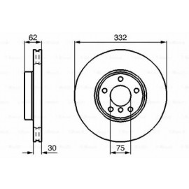 STABDŽIŲ DISKAS BMW PRIEKINĖ AŠIS E53 X5 00-