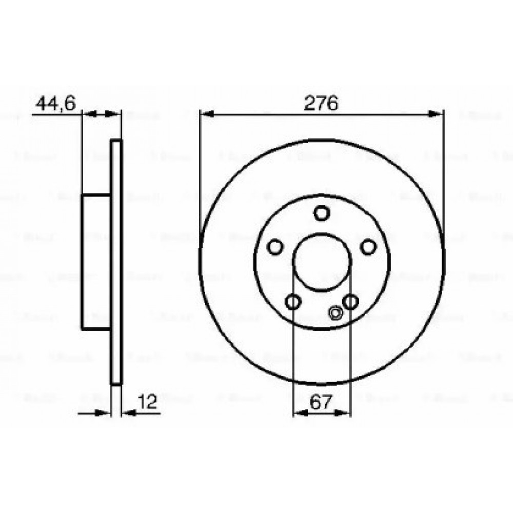 STABDŽIŲ DISKAS DB PRIEKINĖ AŠIS W169 A-KLASA