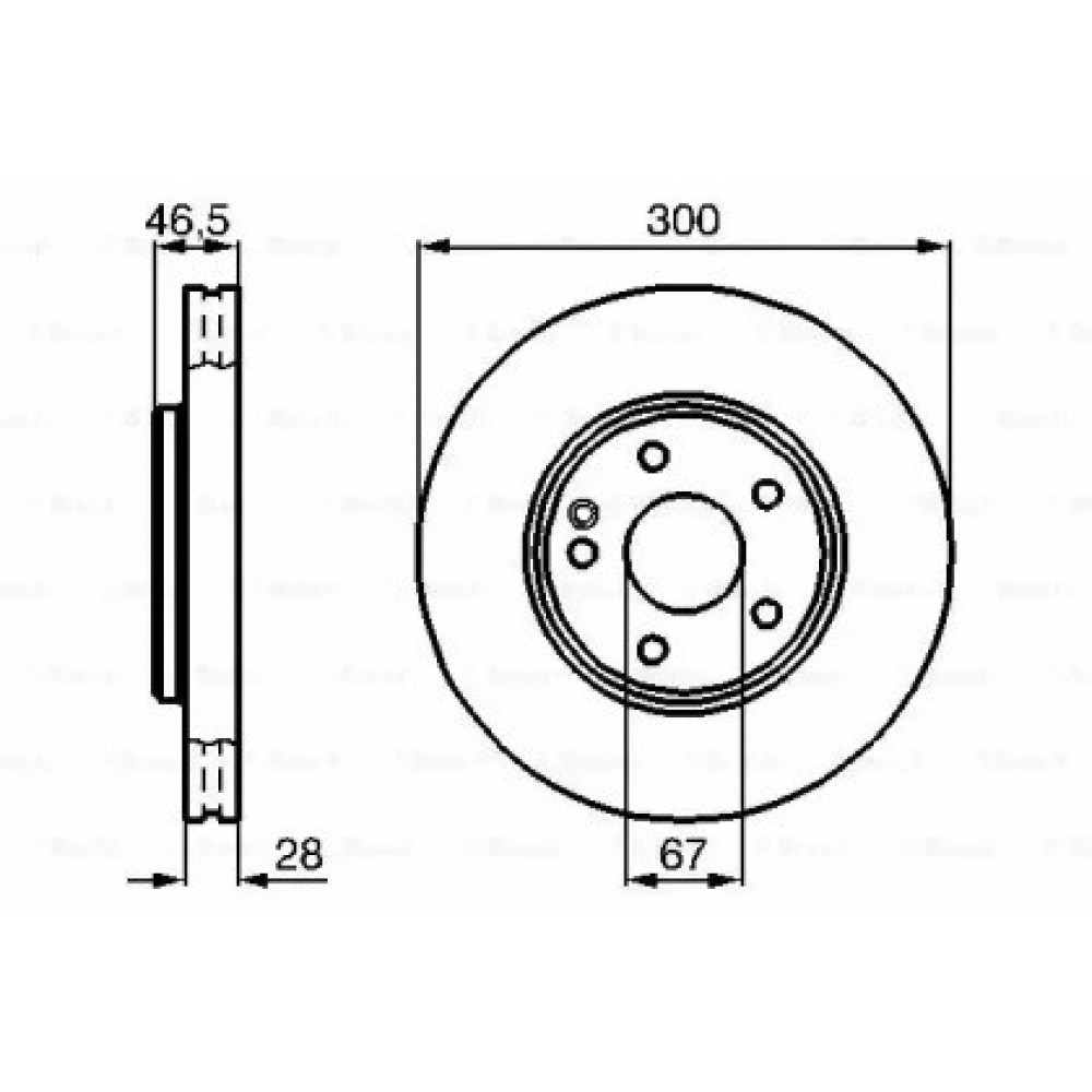 STABDŽIŲ DISKAS DB PRIEKINĖ AŠIS W203/210