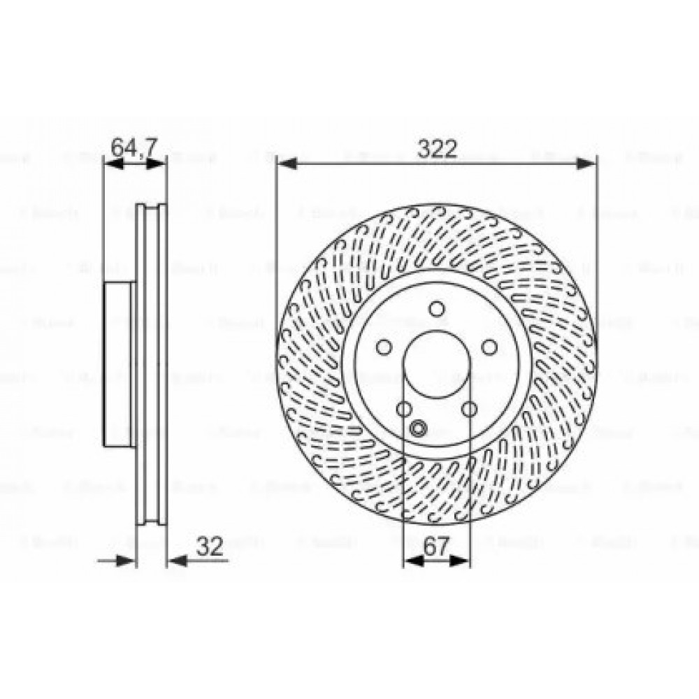 STABDŽIŲ DISKAS DB PRIEKINĖ AŠIS W204/S204/W212/S212/C207/R172 1,8-3,5 07-