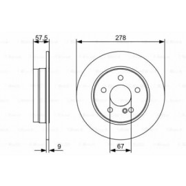 STABDŽIŲ DISKAS DB GALINĖ AŠIS W204 07-