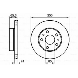 STABDŽIŲ DISKAS FIAT PRIEKINĖ AŠIS DUCATO 94-/02-/06- 18 300MM