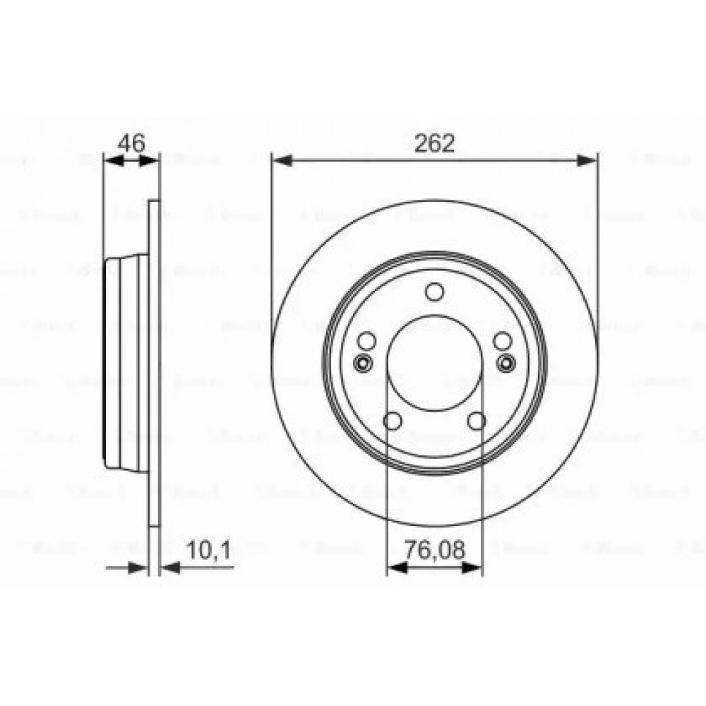 STABDŽIŲ DISKAS HYUNDAI GALINĖ AŠIS I30 12-/CEED 12- 262MM