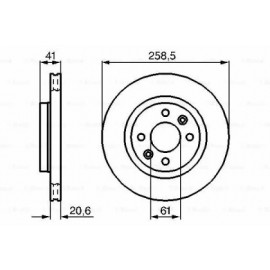 STABDŽIŲ DISKAS RENAULT PRIEKINĖ AŠIS KANGOO/MEGANE 98-/TWINGO 00-