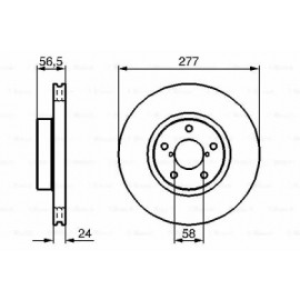 STABDŽIŲ DISKAS SUBARU PRIEKINĖ AŠIS GACY/IMEA/FORESTER 03-/08- 277MM