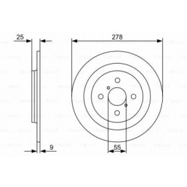 STABDŽIŲ DISKAS TOYOTA YARIS, YARIS/HATCHBACK 1.0-1.8 08.05-
