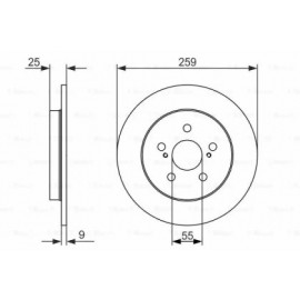 STABDŽIŲ DISKAS TOYOTA GALINĖ AŠIS IUS/VERSO 09-