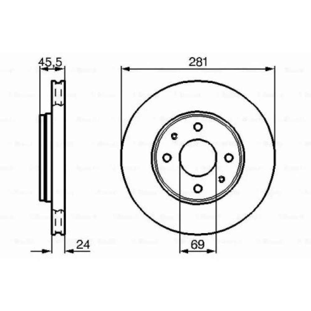 STABDŽIŲ DISKAS VOLVO PRIEKINĖ AŠIS S40/V40 95-04