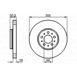 STABDŽIŲ DISKAS VOLVO PRIEKINĖ AŠIS S60/S80/V70/XC70 2,0-3,0 98-10