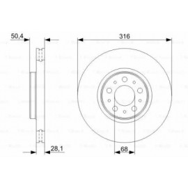 STABDŽIŲ DISKAS VOLVO PRIEKINĖ AŠIS S60/V70/XC90 00-12