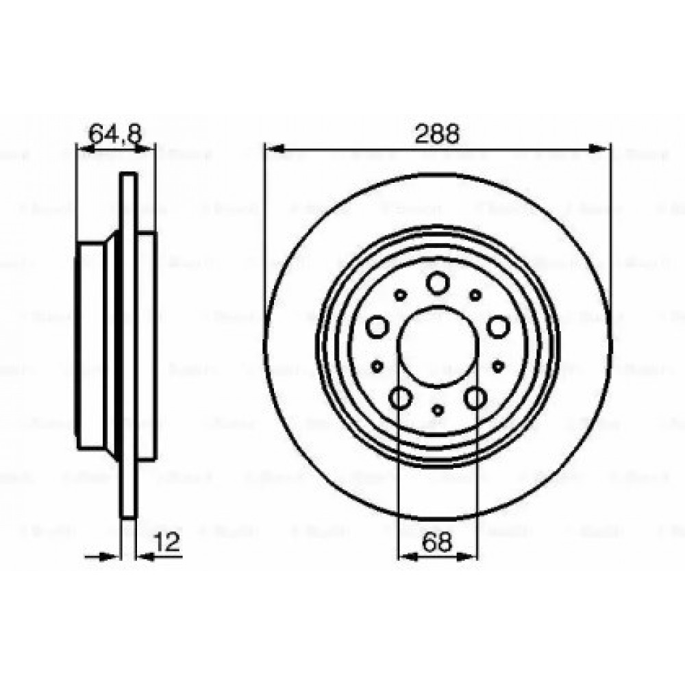 STABDŽIŲ DISKAS VOLVO GALINĖ AŠIS S60/S80/V