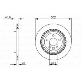 STABDŽIŲ DISKAS VOLVO GALINĖ AŠIS S60/S80/V60/V70/XC70 06-