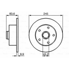 STABDŽIŲ DISKAS VW GALINĖ AŠIS A4 1,6-2,8 95-01