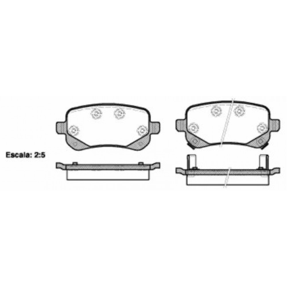 Stabdžių trinkelių rinkinys CHRYSLER VOYAGER/LANCIA VOYAGER/VW ROUTAN 2.0D-4.0 06.07