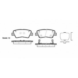 Stabdžių trinkelių rinkinys HYUNDAI I40/KIA RIO/SOUL 08-