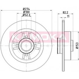 STABDŽIŲ DISKAS RENAULT GRAND SCENIC 1,5/1,6/1,9dCi/2,0 04.04-