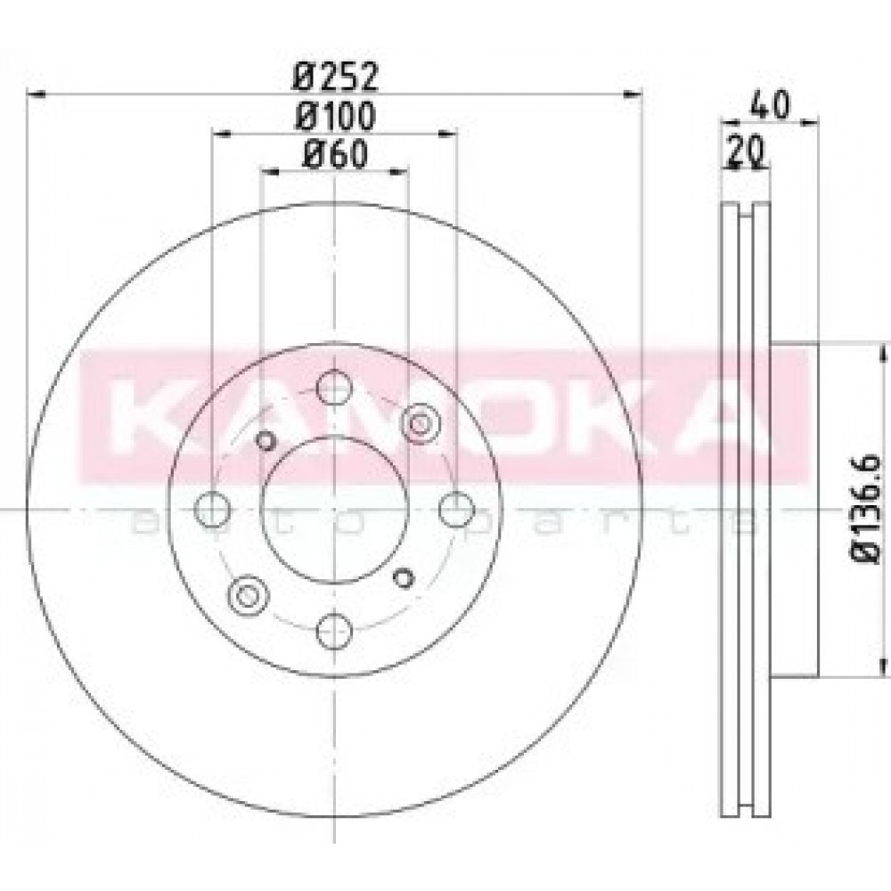 STABDŽIŲ DISKAS OPEL AGILA (B) (H08) 1.2