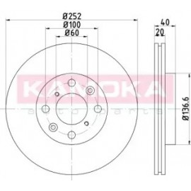 STABDŽIŲ DISKAS OPEL AGILA (B) (H08) 1.2