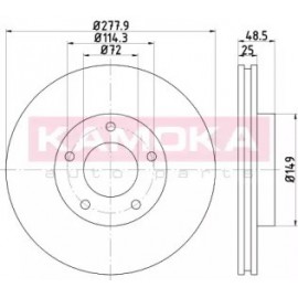 STABDŽIŲ DISKAS MAZDA 3 (BK14) 10/03- 5 (CR19) 03/05-