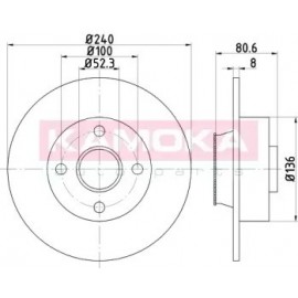 STABDŽIŲ DISKAS RENAULT CLIO III 06.2005 - MEGANE II 11.2002 - MODUS  z ASB
