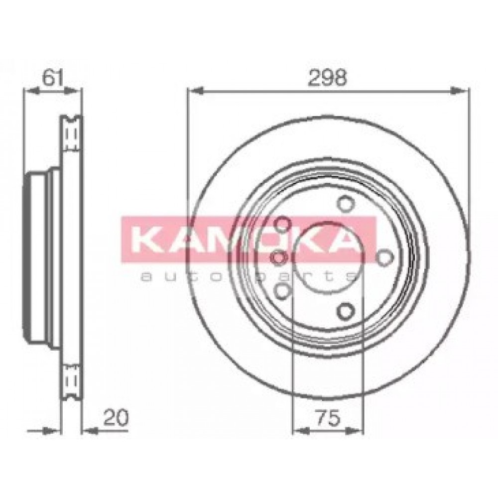 STABDŽIŲ DISKAS BMW 5 (E39) 11/95-06/03 5 Touring (E39) 01/97-05/04