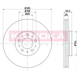 STABDŽIŲ DISKAS VOLVO V70 II Kombi 03/00- S60 11/00- S80 05/98-