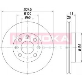 STABDŽIŲ DISKAS OPEL CORSA C (F08, F68) 09/00- (+ABS)