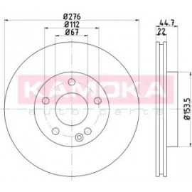 STABDŽIŲ DISKAS MERCEDES A-klasa W169 A170 - A200 04- ,B-klasa W245 B150 - B170 05-