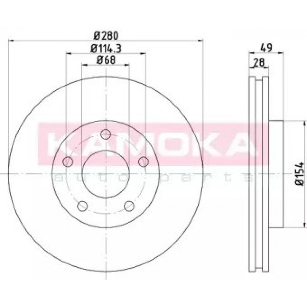 STABDŽIŲ DISKAS NISSAN ALMERA TINO (V10) 12/02- PRIMERA Traveller (WP12) 03/02- PRIMERA HATCHBACK (P12) 07/02-