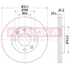 STABDŽIŲ DISKAS PEUGEOT 206 (2A/C) 09/98- 106 I (1A, 1C) 09/91-04/96 306  (7A, 7C, N3, N5) 05/93- 306 Break (7E, N3, N5) 03/97- 206 SW (2E/K) 07/02-